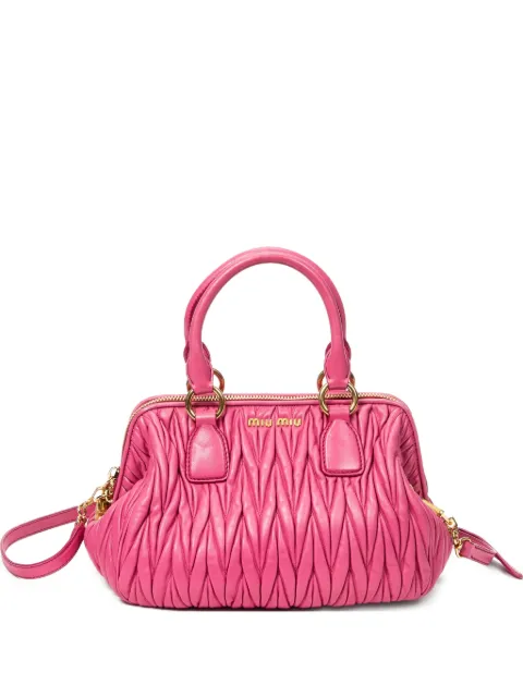 Miu Miu Pre-Owned Bauletto quilted top-handles handbag