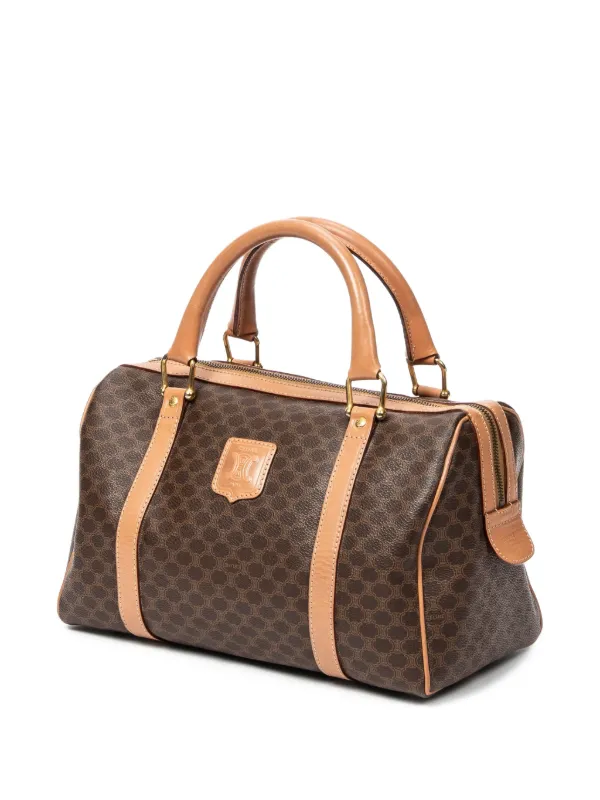 Celine Pre-Owned Small Boston Patterned Tote Bag | Brown | FARFETCH UK