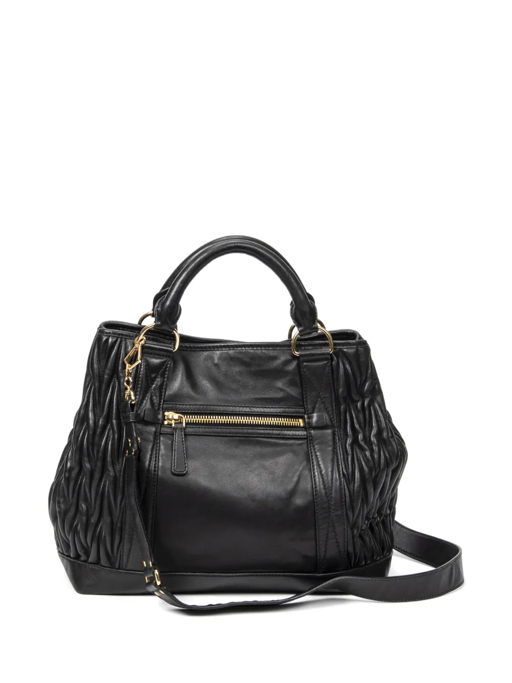 Miu Miu Pre-Owned ruched zipped handbag | Image 2