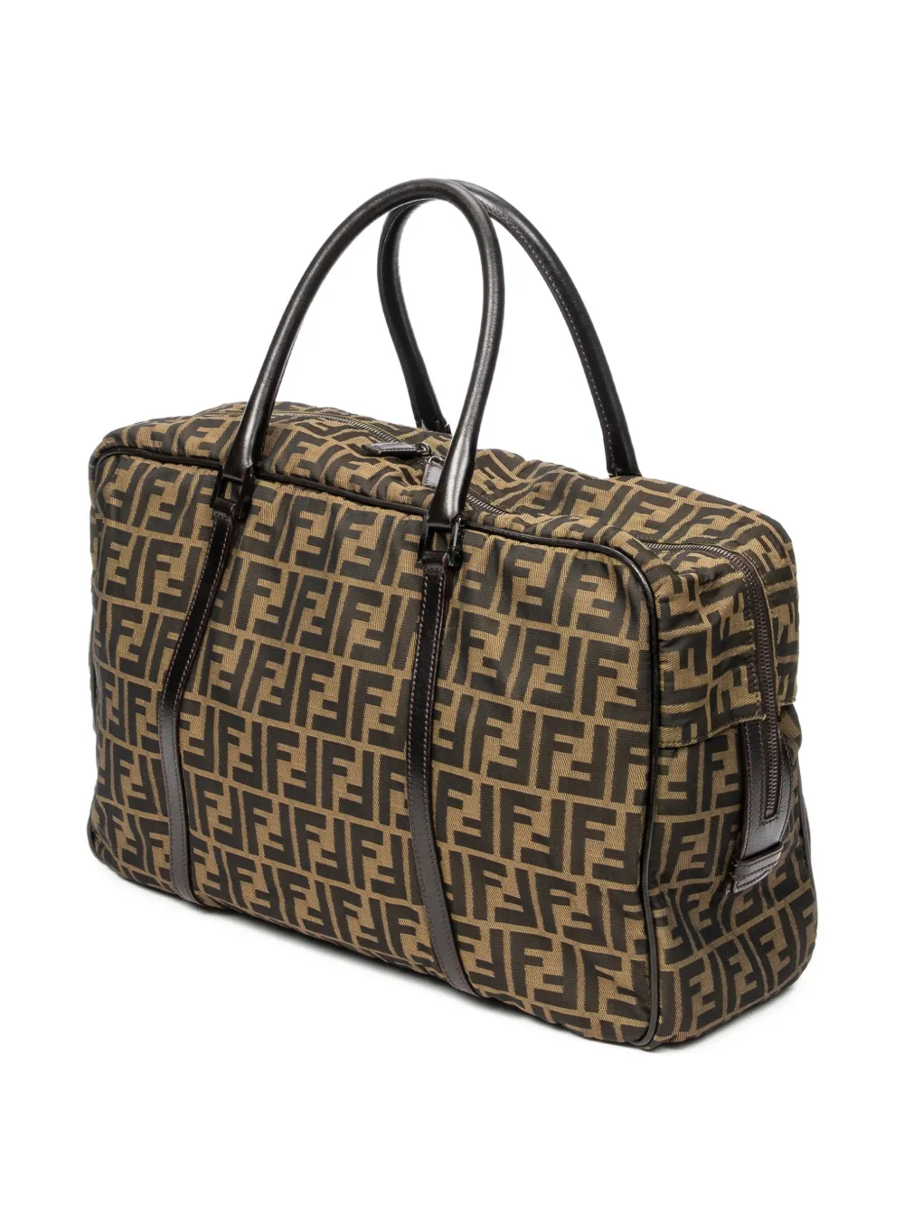 Fendi Pre-Owned 1960 reistas met Zucca-monogram en handgreep Bruin