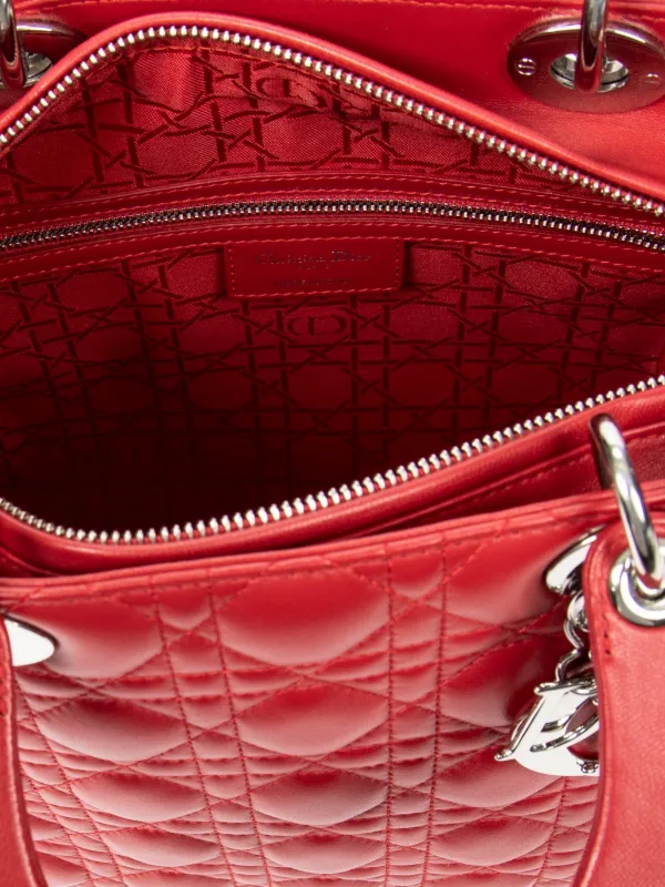 Christian Dior Pre-Owned レディ ディオール ハンドバッグ L | レッド 