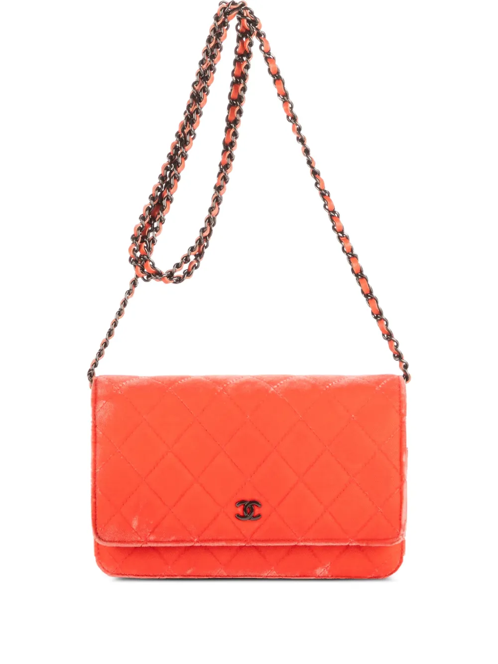 CHANEL Pre-Owned Borsa a tracolla Timeless con catena - Arancione