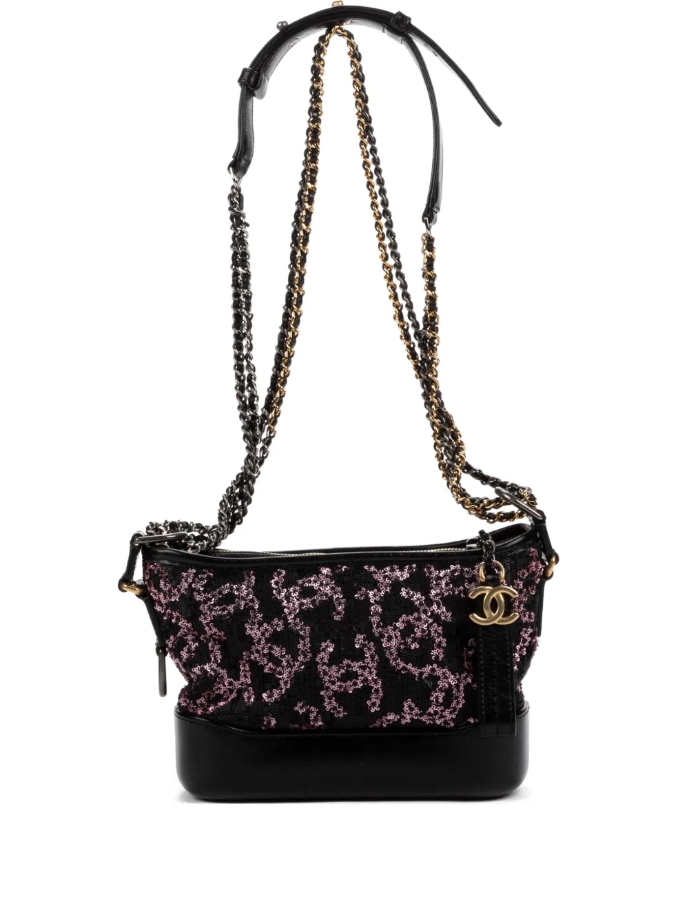 CHANEL Pre-Owned Borsa a spalla Gabrielle con paillettes - Nero
