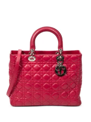 Christian Dior Pre-Owned レディ ディオール ハンドバッグ L | レッド