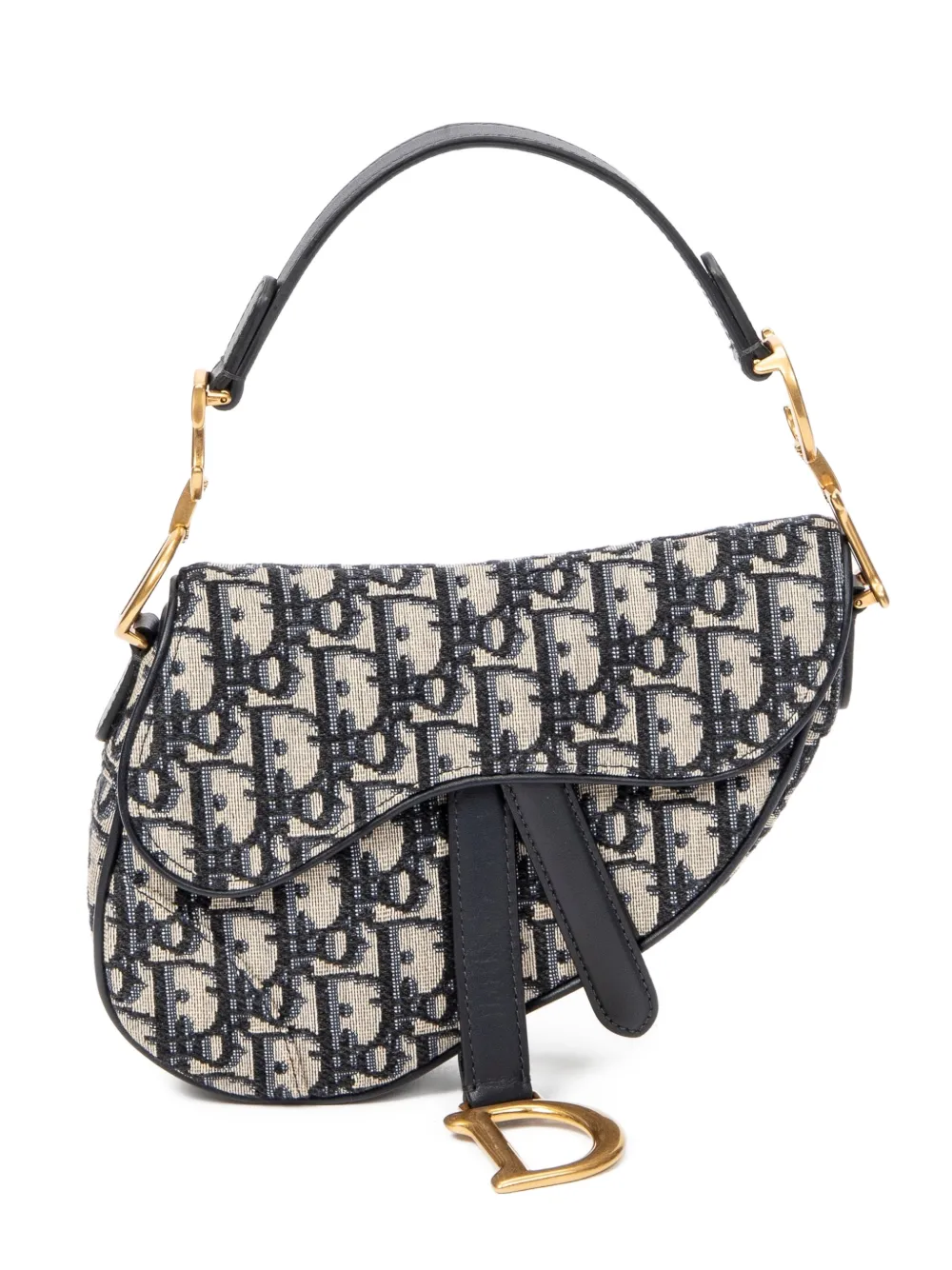 Christian Dior Pre-Owned 2020 mini Saddle logo-lettering tote bag - Blue