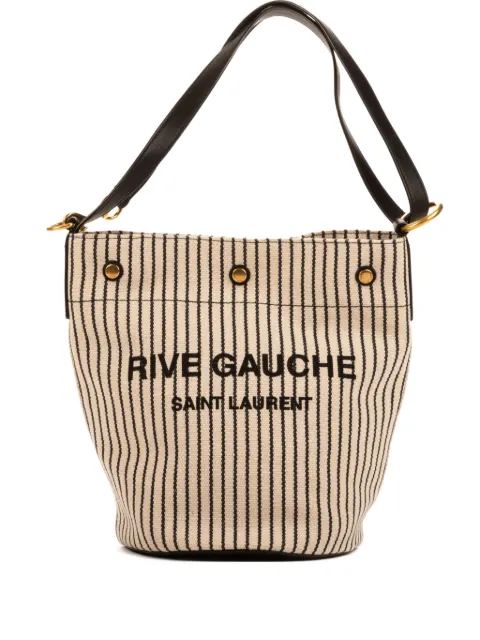 Saint Laurent Pre-Owned Rive Gauche striped bucket bag