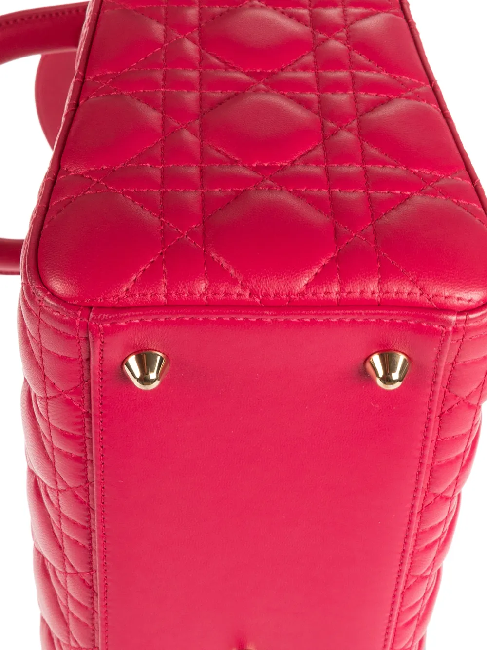 Lady Dior Quilted Charm-Detail Tote Bag