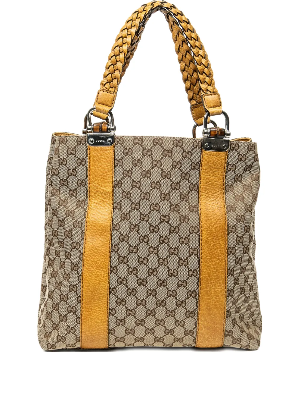 Gucci Pre-Owned Borsa tote Vertical Bamboo Bar - Toni neutri