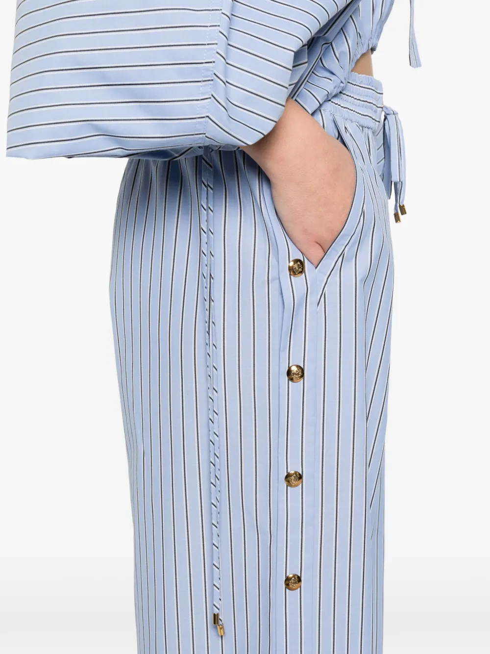 ZIMMERMANN Broek met knoopdetail Blauw