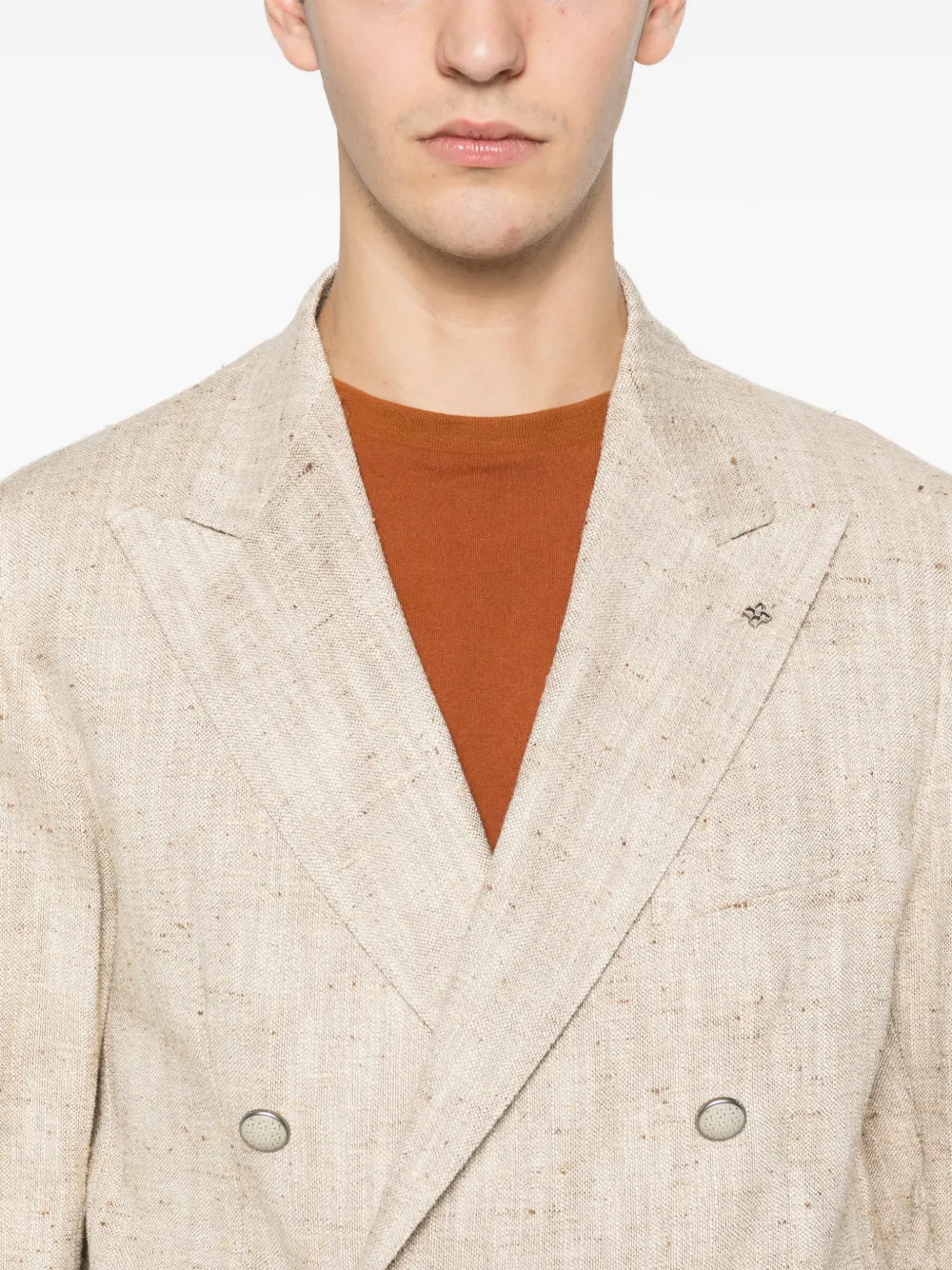 Tagliatore Blazer met dubbele rij knopen Beige