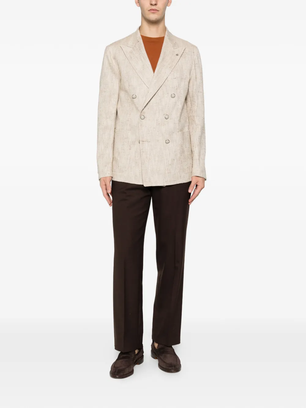 Tagliatore Blazer met dubbele rij knopen Beige