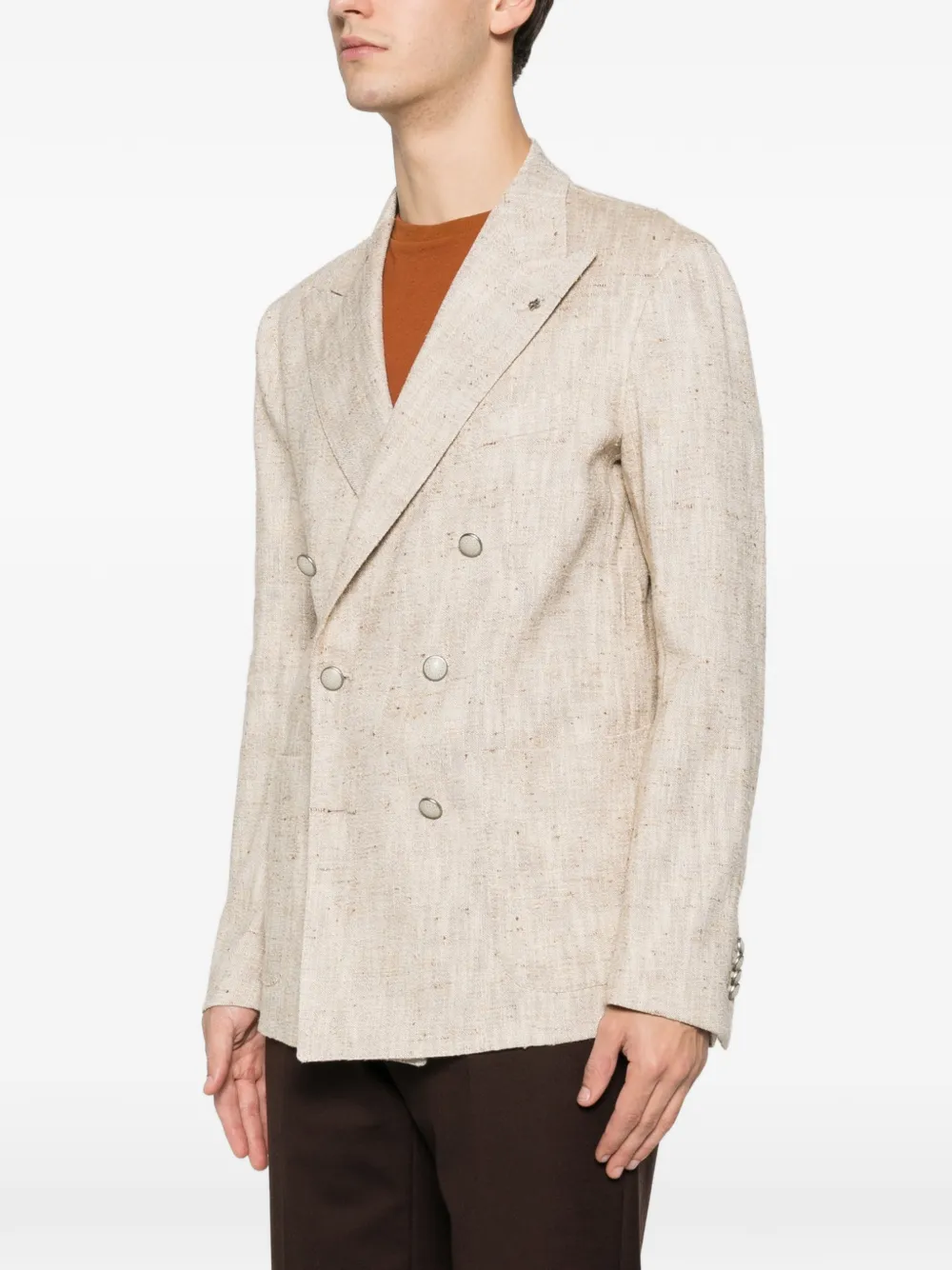 Tagliatore Blazer met dubbele rij knopen Beige