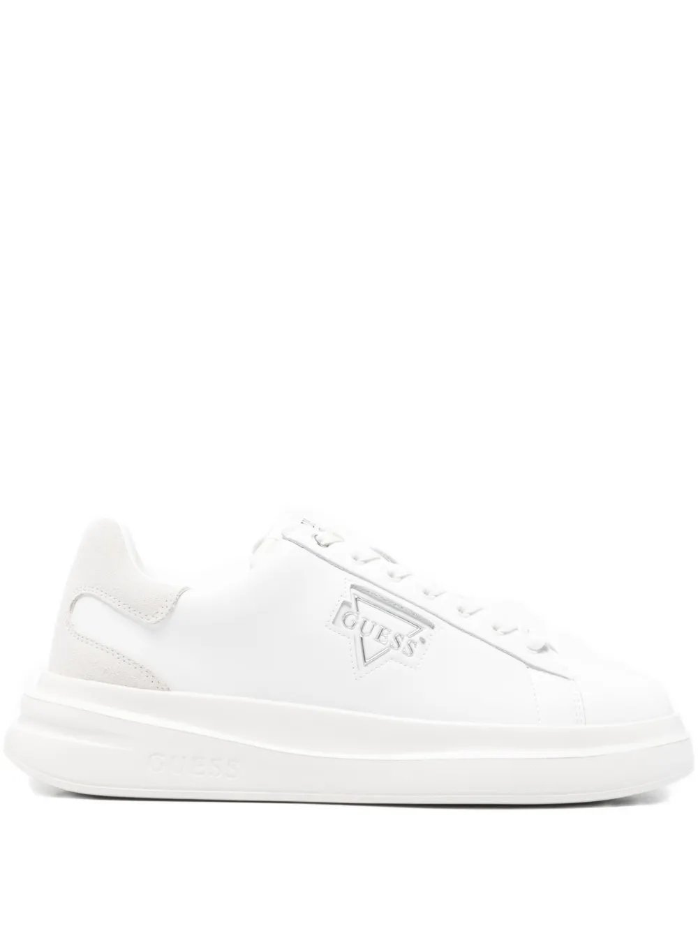GUESS USA logo lace-up low-top sneakers - Bianco