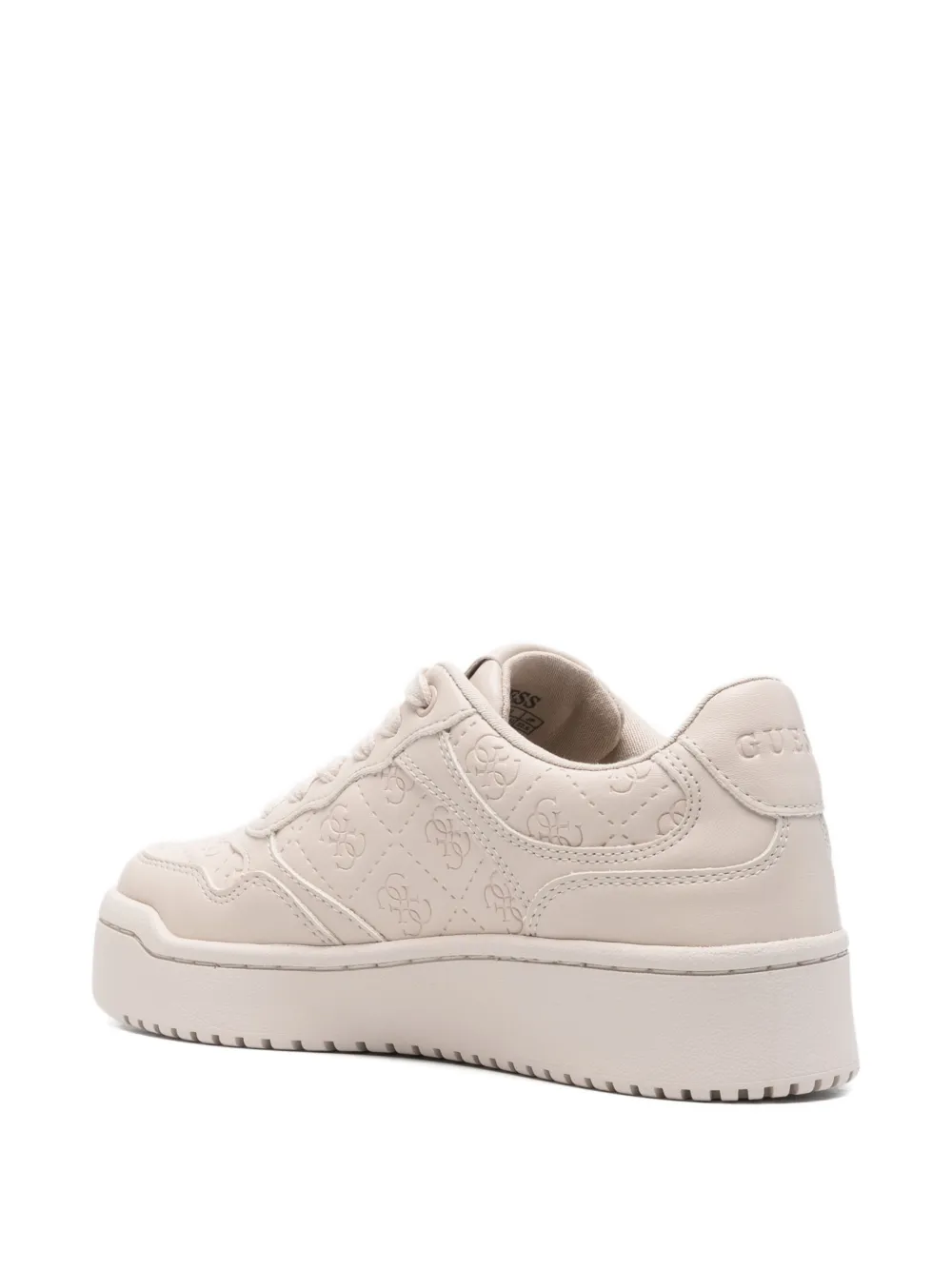  Guess Usa Monogram Low-top Sneakers - Neutrals 