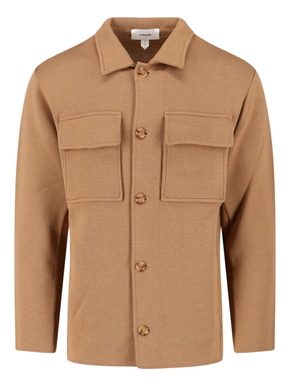 Lardini button-up wool jacket | Brown | Image 1