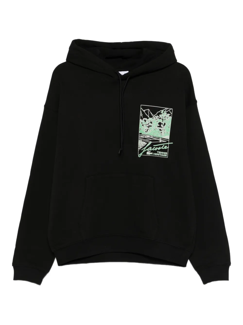 Lacoste graphic hooded sweatshirt - Nero