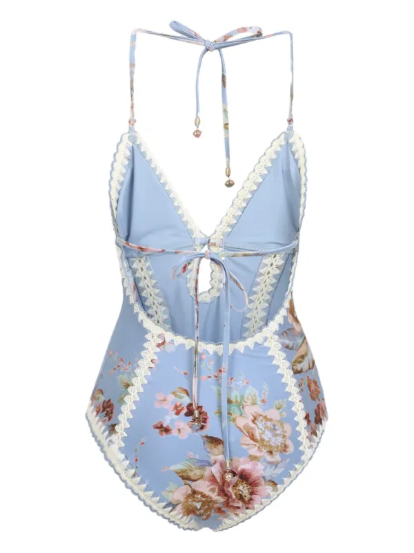ZIMMERMANN Awaken Swimsuit | Blue | FARFETCH