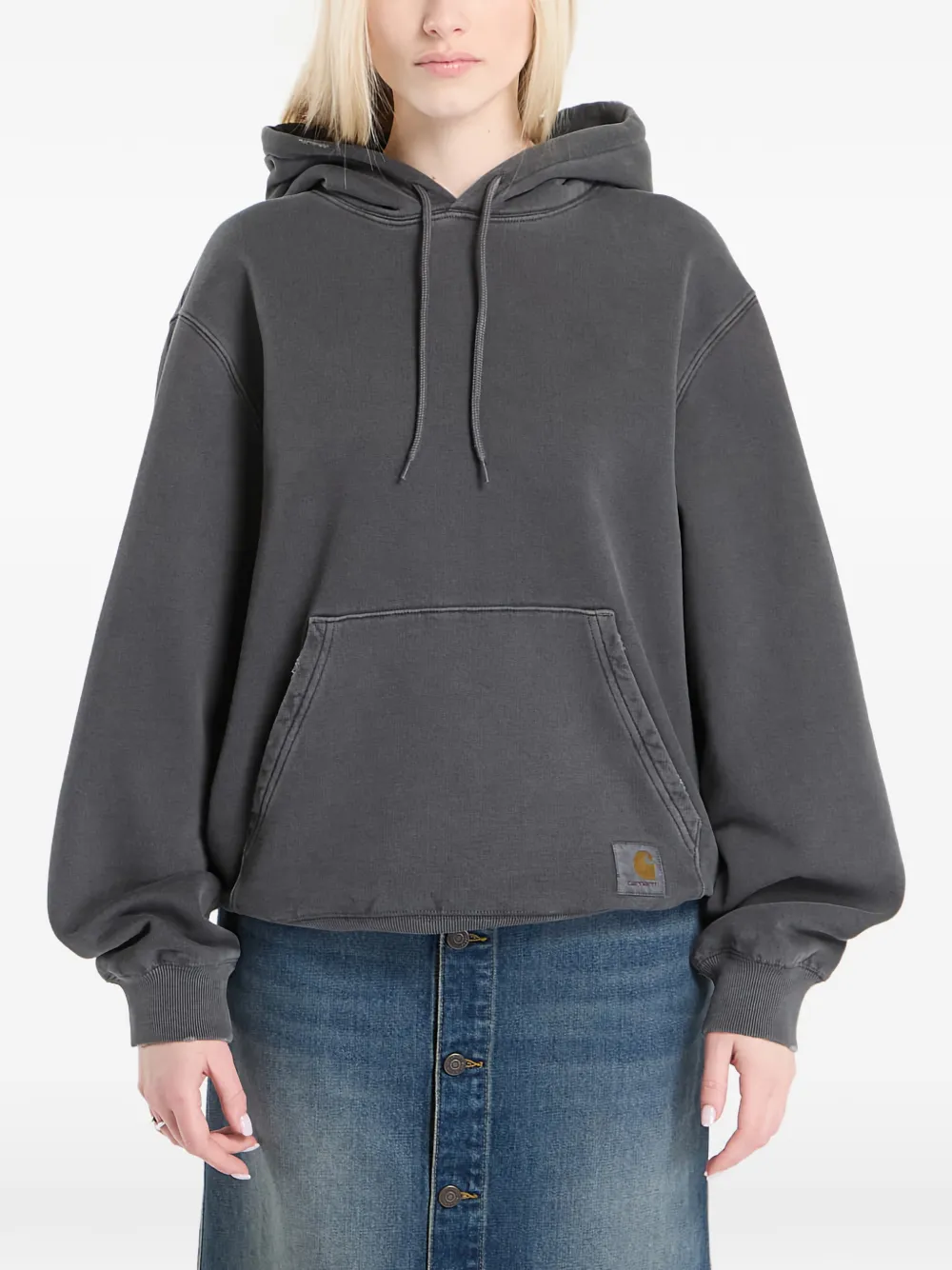 Carhartt WIP Hoodie met trekkoord en buidelzak Zwart