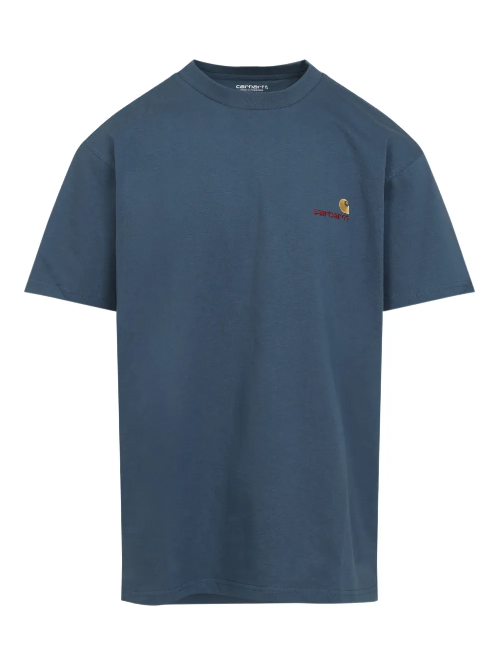 Carhartt WIP S/S American Script embroidered T-shirt | Blue | Image 1