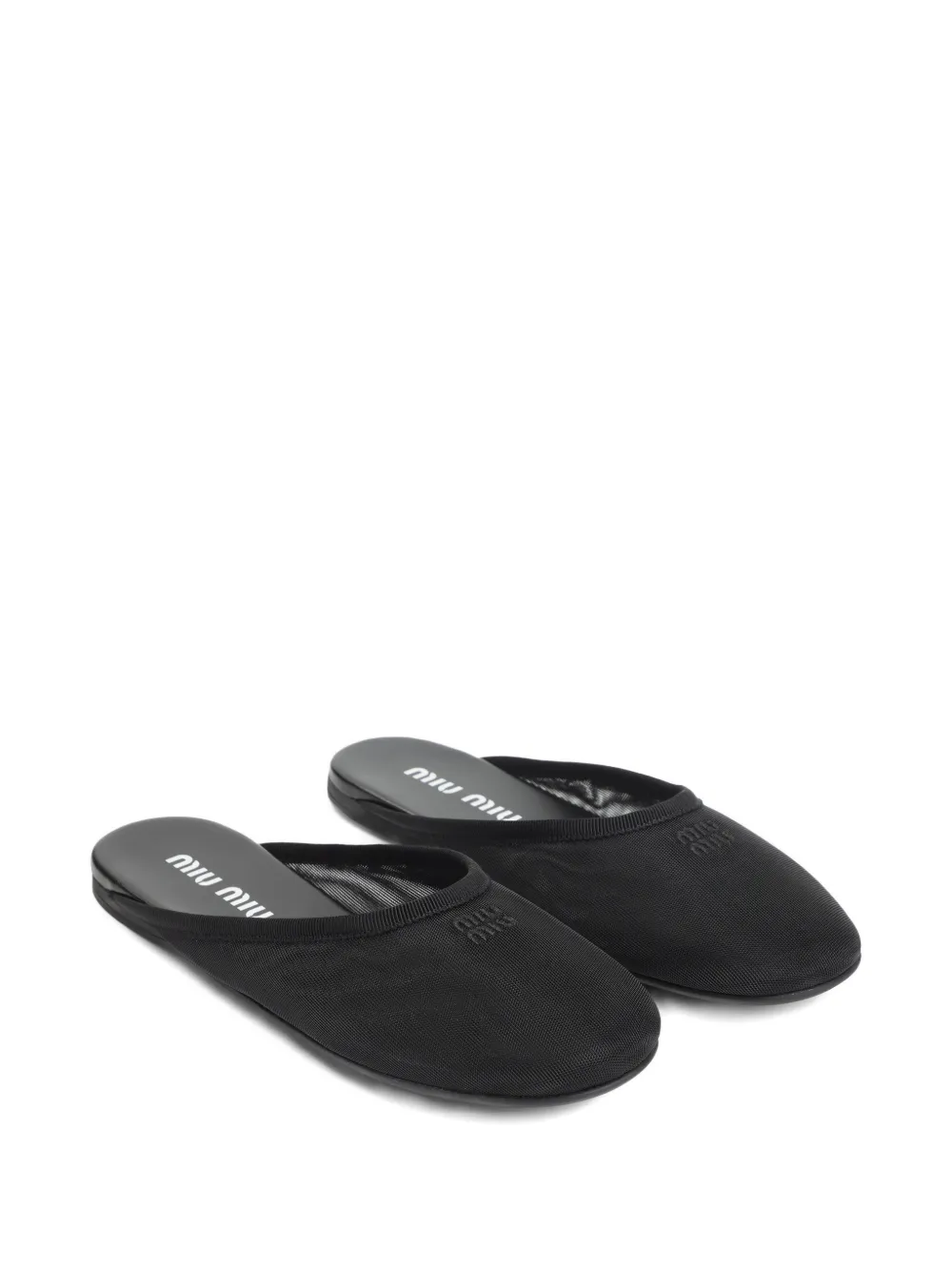 Miu Miu logo-embroidered flat mules | Flat Mules | Image 2