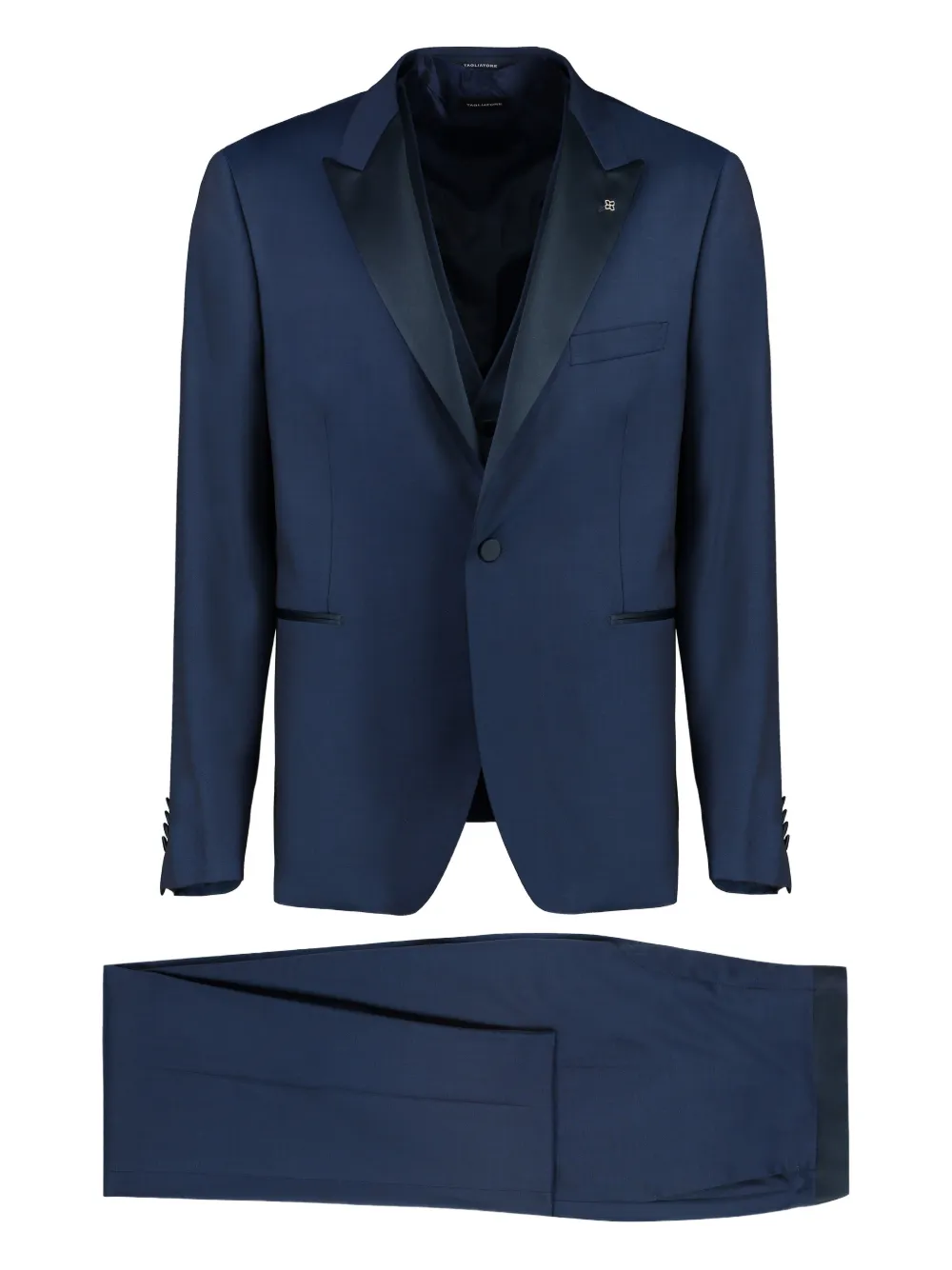 Tagliatore satin lapel button-fastening suit | Blue | Image 1