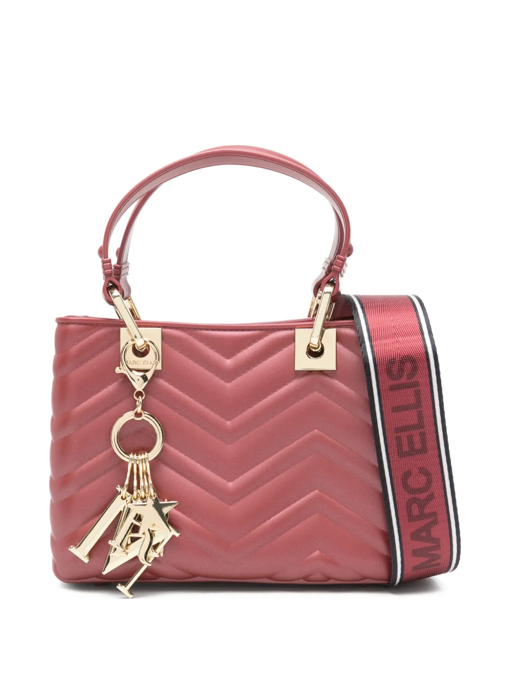 Marc Ellis chevron-embossing mini bag | Red | Image 1