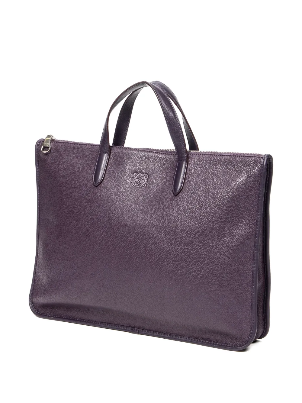  Loewe Pre-owned Business Zip Tote Bag - Purple 