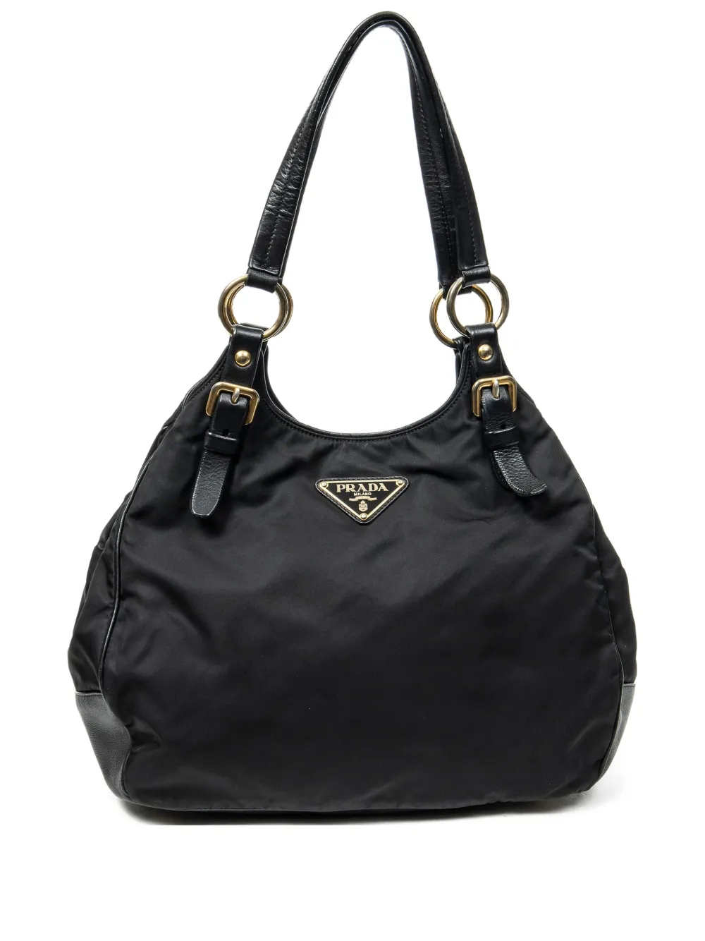 Prada Pre-Owned Shopper mit Logo-Schild - Schwarz