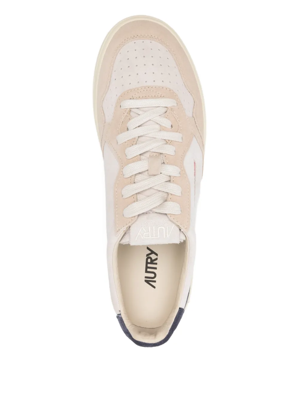 Autry Medalist panelled lace-up sneakers Beige