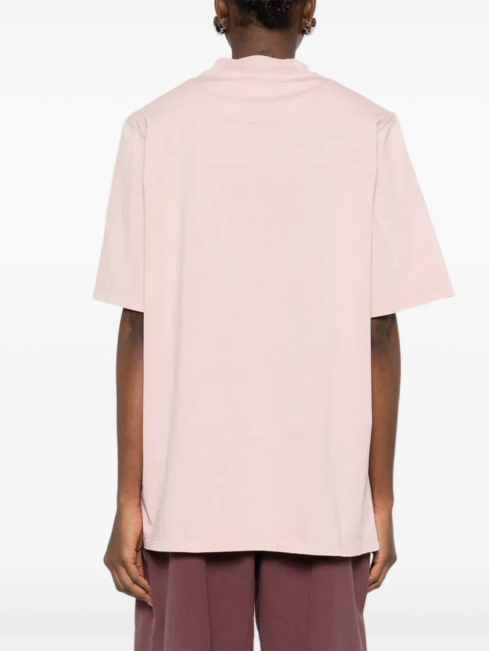 The Attico T-shirt met ronde hals Roze