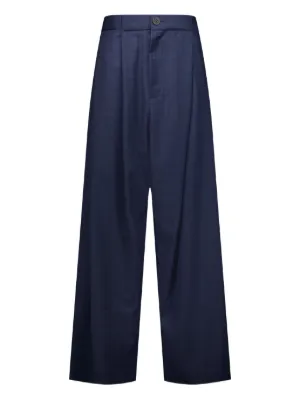 Sacai クリップベルト ワイドパンツ | ブルー | FARFETCH JP