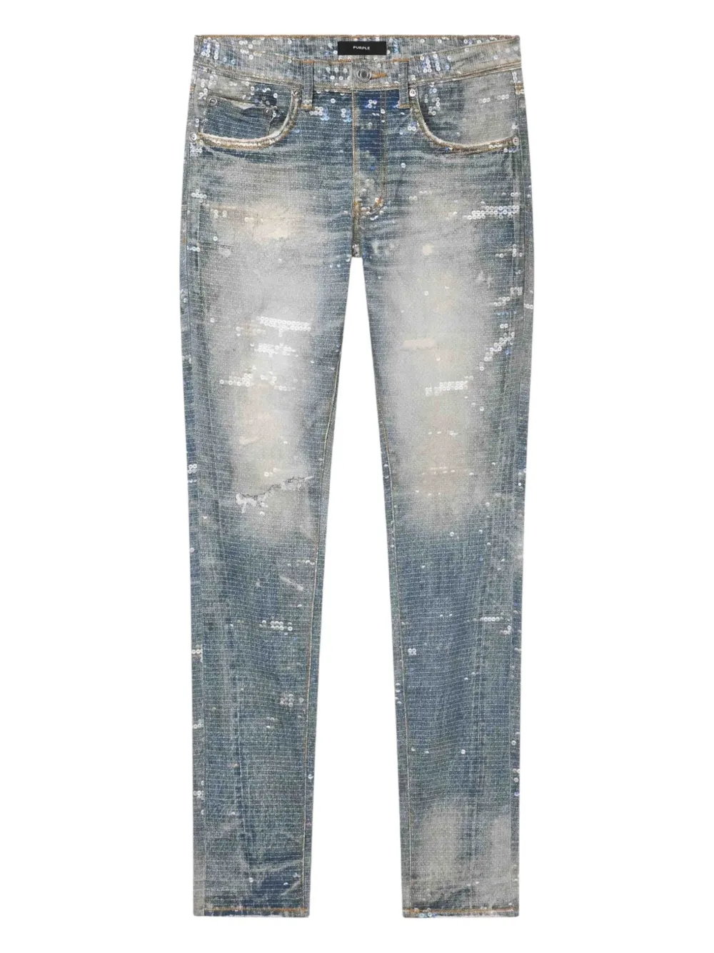 Purple Brand sequin jeans - Blu