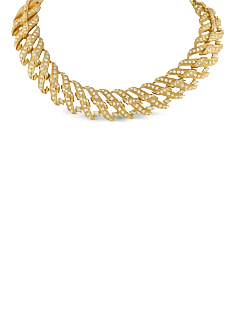 Chaumet 18K yellow gold diamond wave necklace | Gold | Image 1