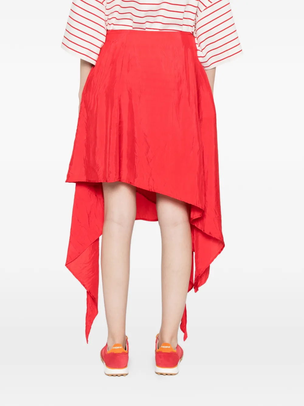 Plan C Rok met strikdetail Rood
