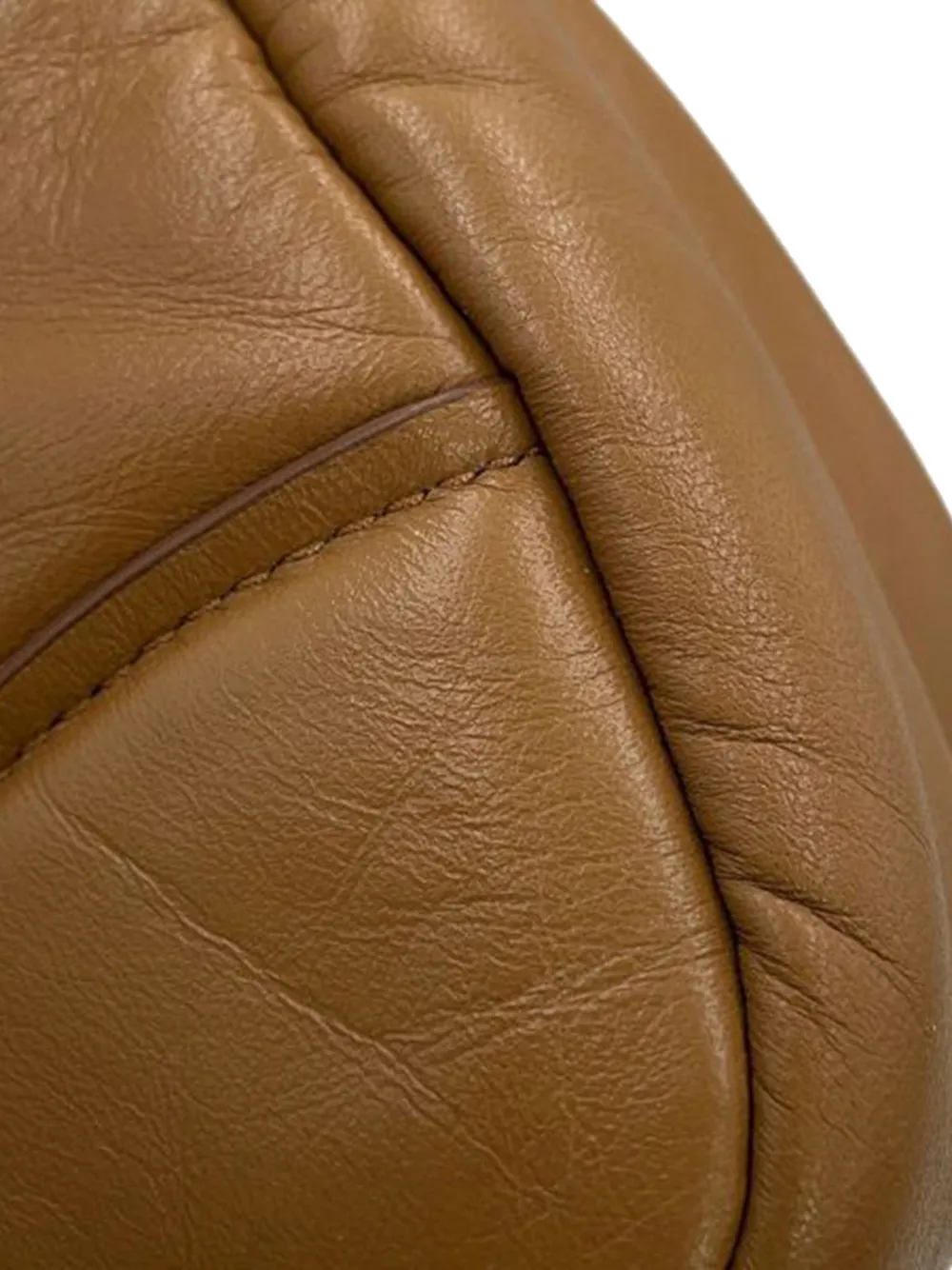 Pre-owned Prada 2013-2025 Nappa Soft Padded Re Edition 2002 Moon Satchel In Brown