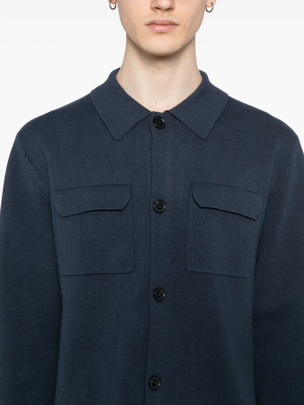 Paul Smith Gebreid overhemd Blauw