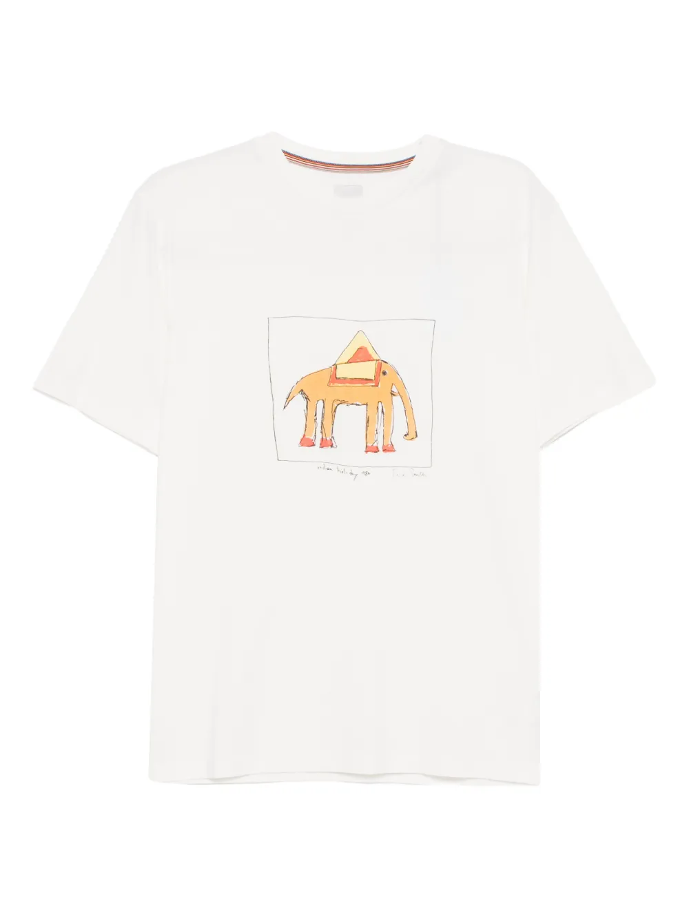 Paul Smith elephant-print T-shirt - Bianco
