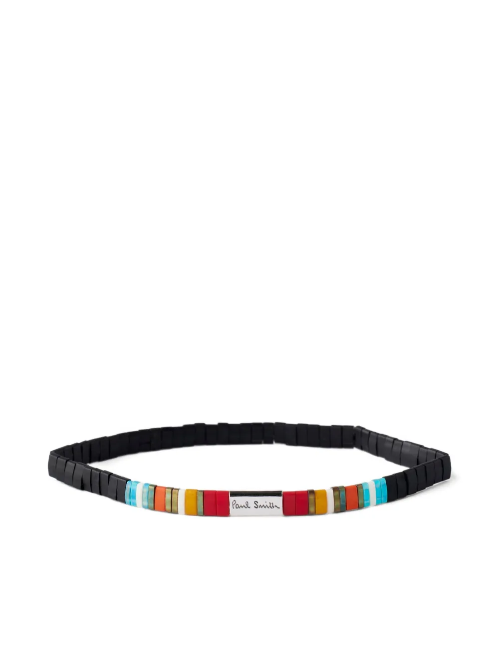 Paul Smith Pulseira com logo e contas | Preto | Image 1