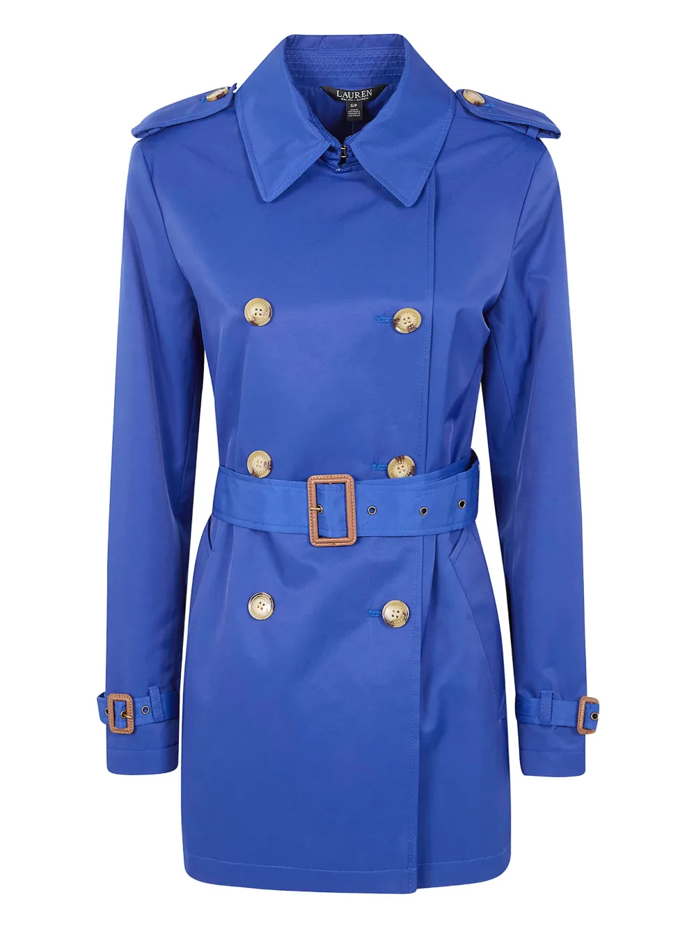Lauren Ralph Lauren button belted coat - Blue