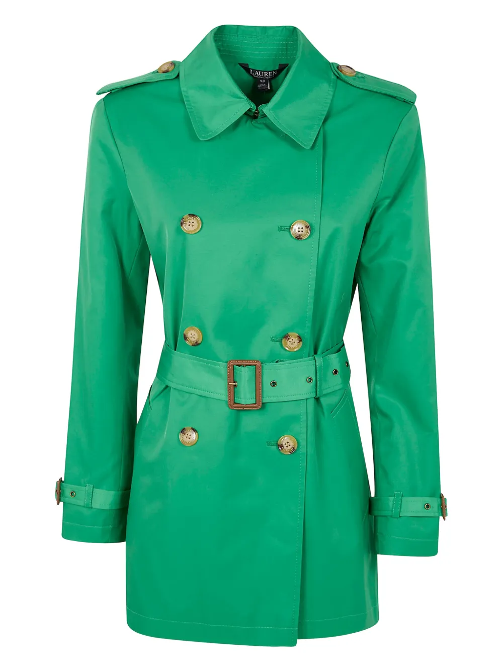 Lauren Ralph Lauren buttoned belted coat - Grün