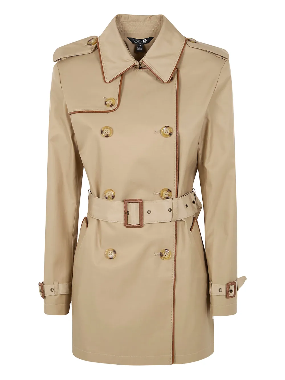 Lauren Ralph Lauren double-breasted belted coat - Nude