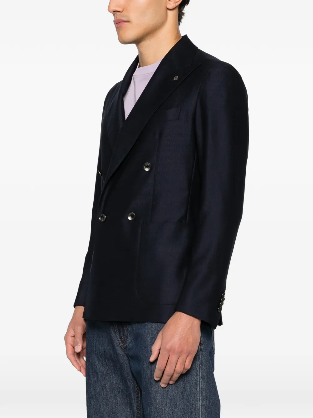 Tagliatore Blazer met dubbele rij knopen Blauw