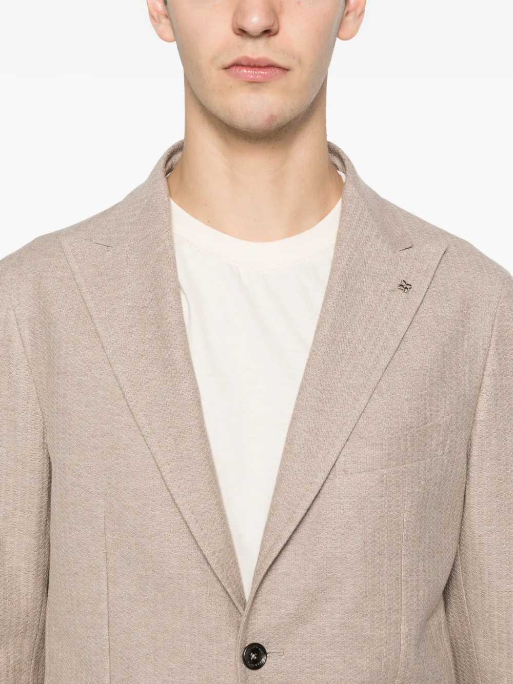 Tagliatore Blazer met twee knopen Beige