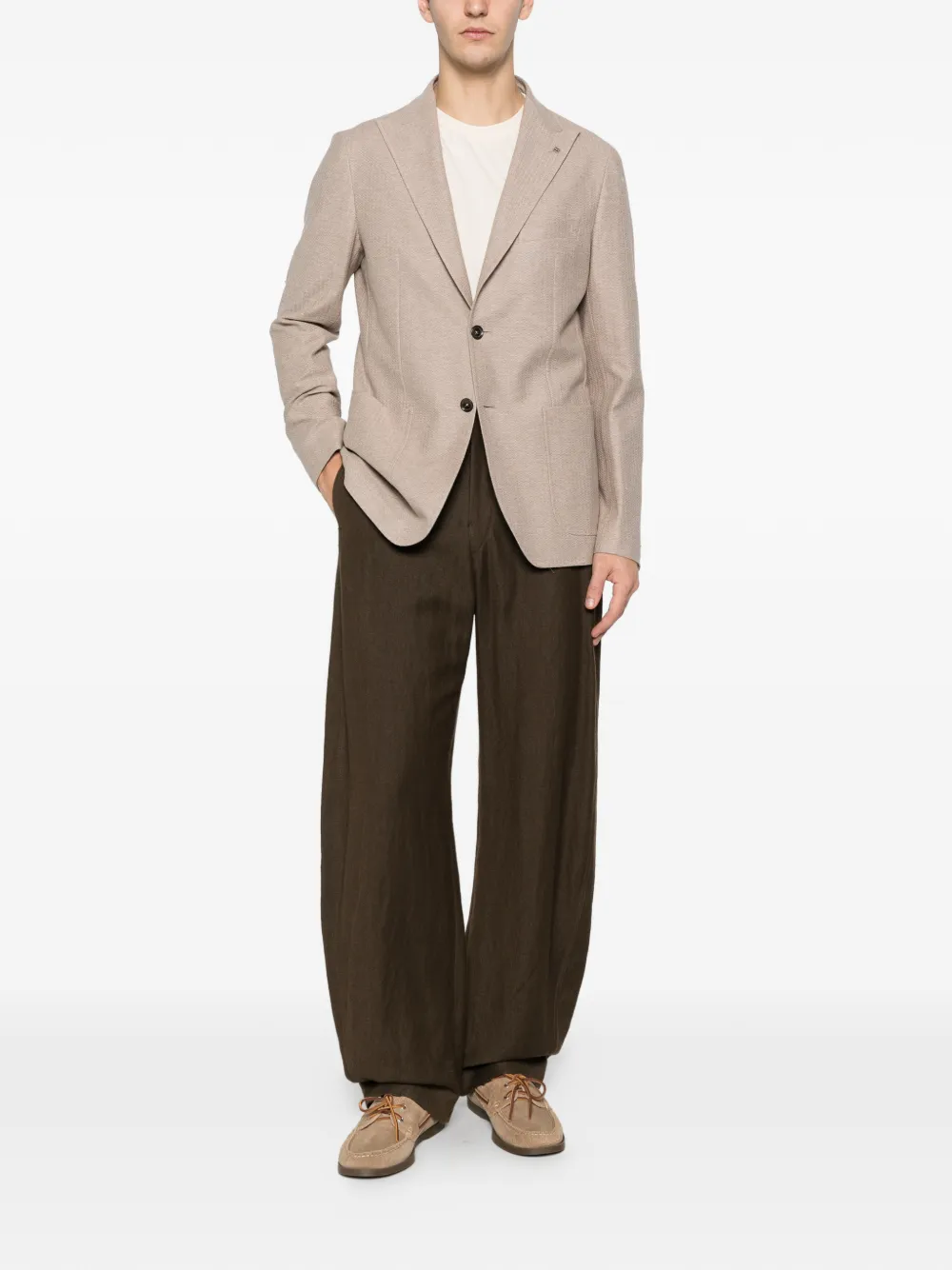 Tagliatore Blazer met twee knopen Beige