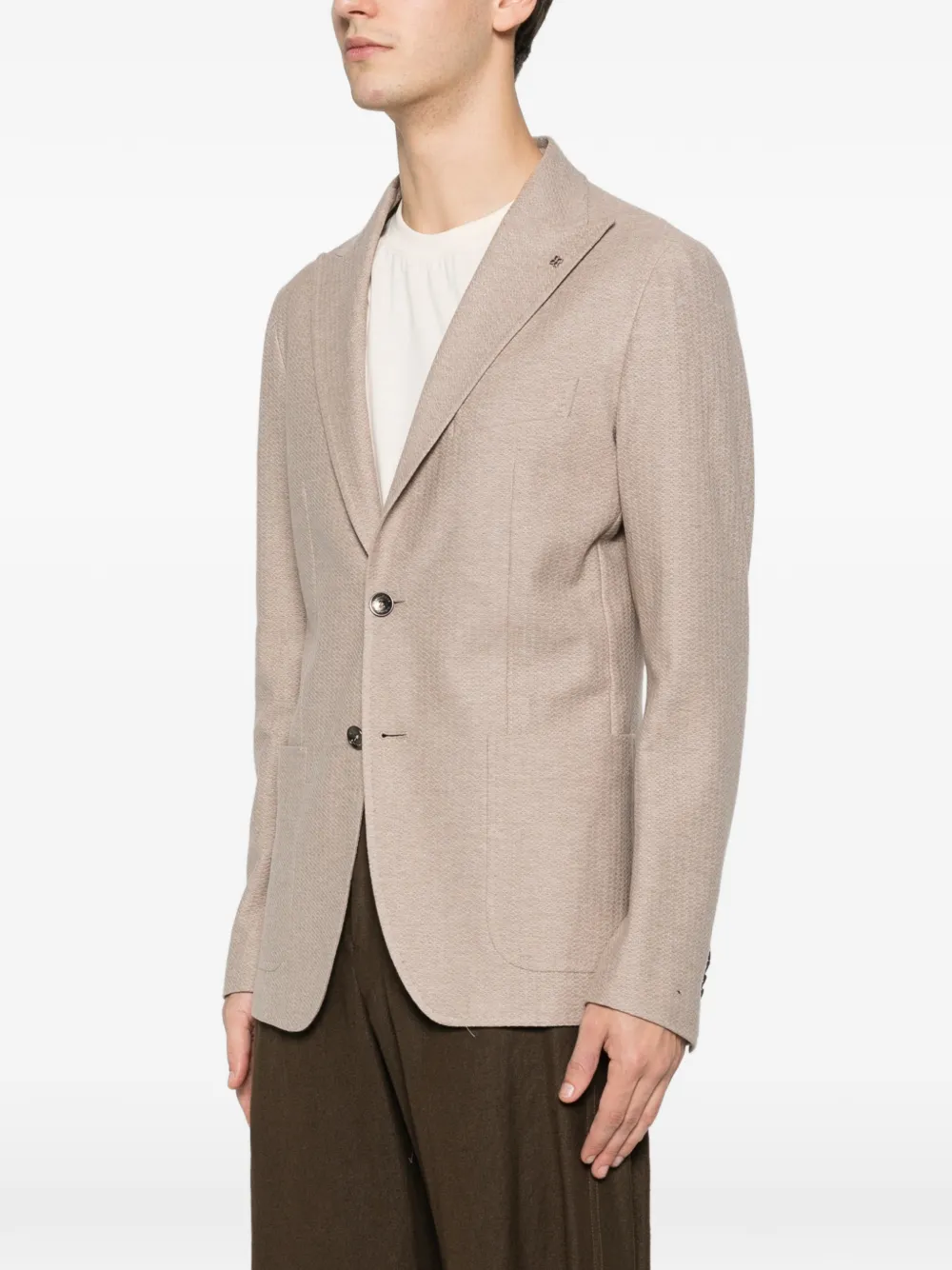 Tagliatore Blazer met twee knopen Beige