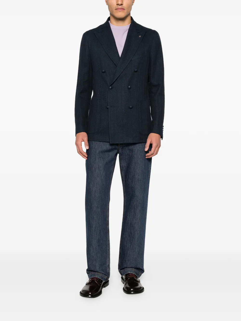 Tagliatore Blazer met dubbele rij knopen Blauw