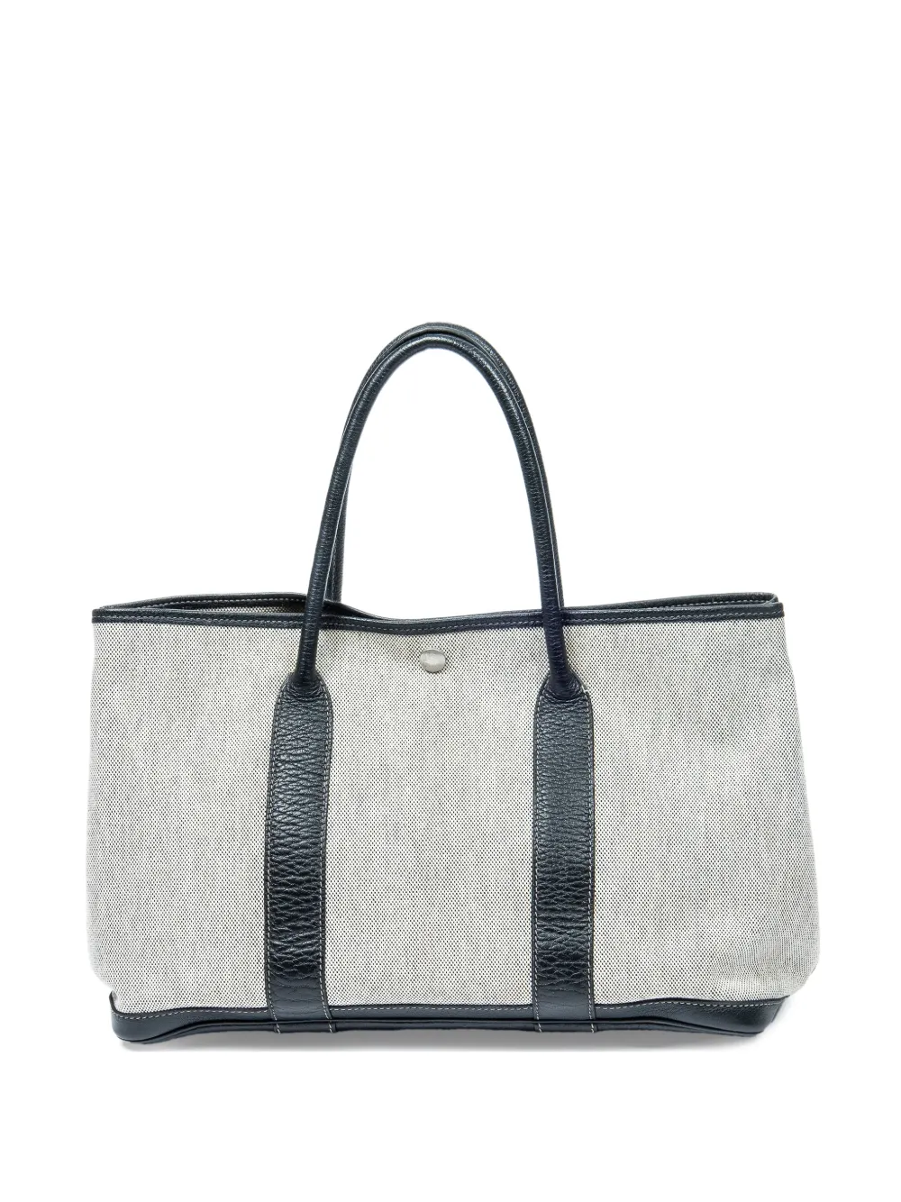 Pre-owned Hermes 2004 Garden Party 36 Trim-detail Tote Bag In Neutral