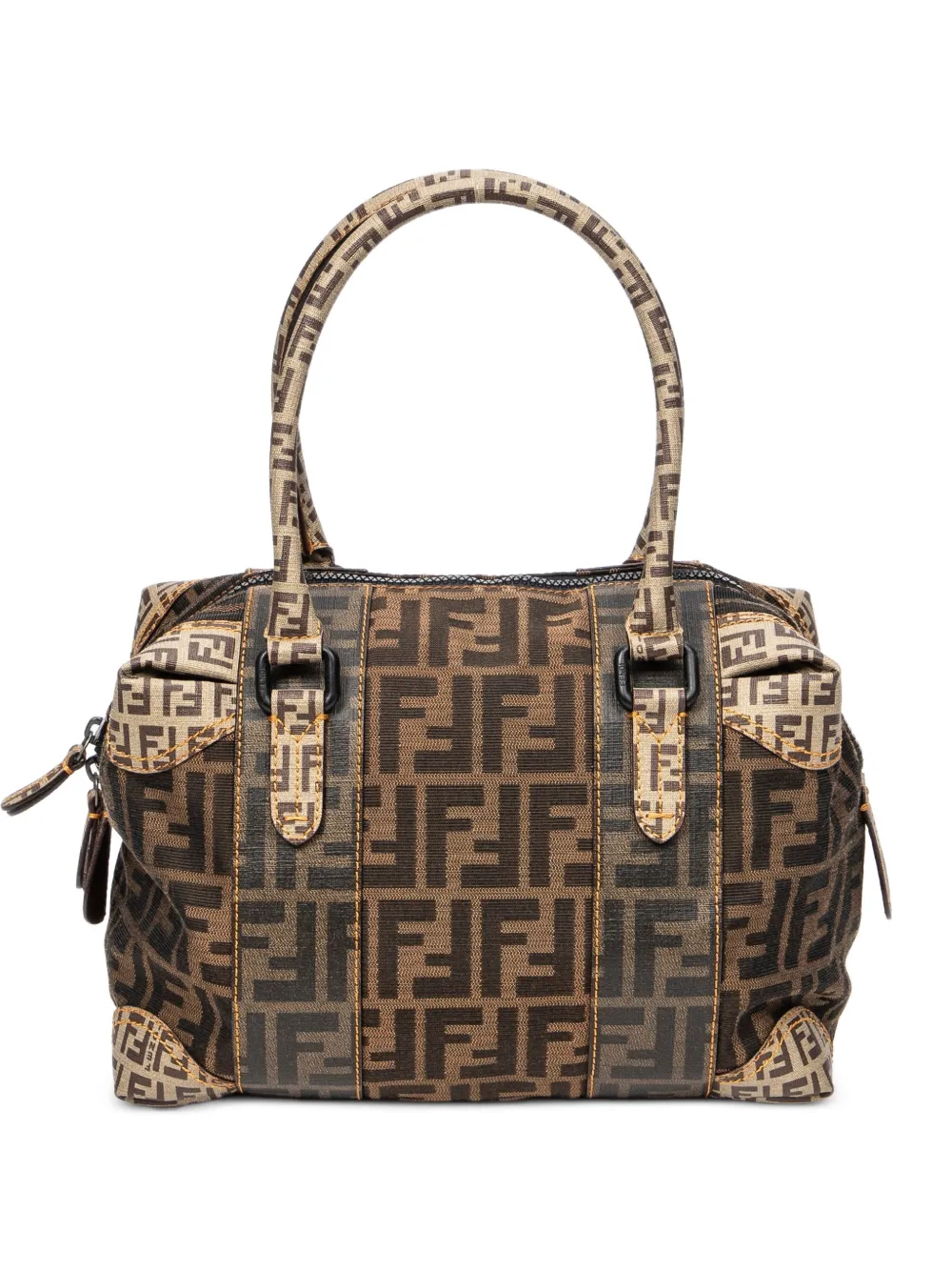 Fendi Pre-Owned Borsa a spalla B Mix Boston con stampa - Marrone