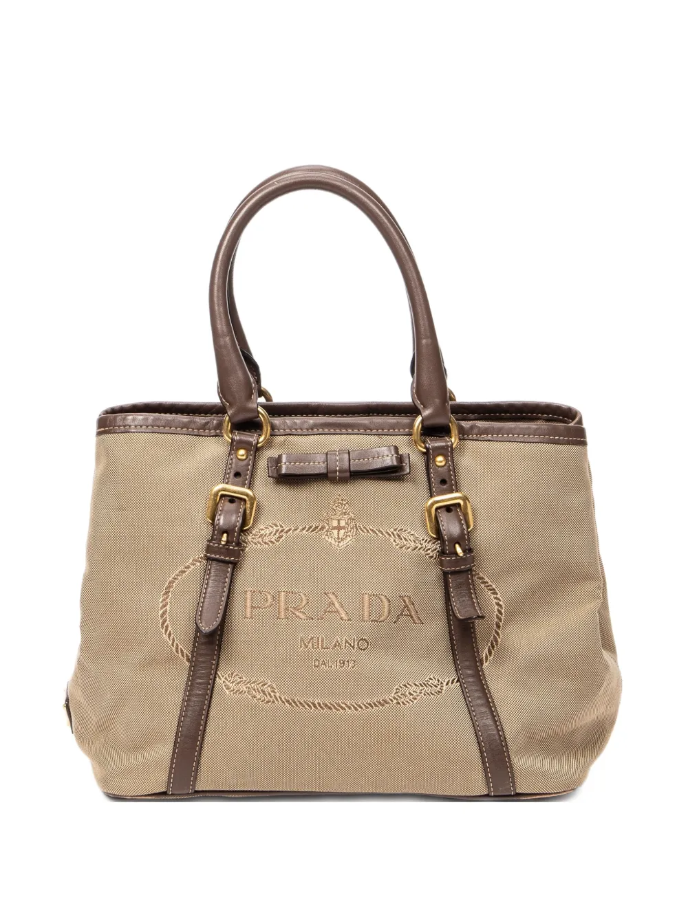 Prada Pre-Owned Borsa tote con fiocco - Toni neutri