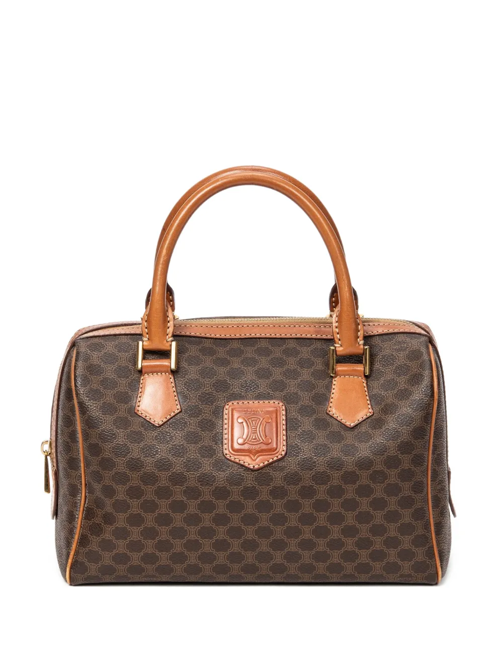Celine Pre-Owned Borsa tote Boston mini con zip - Marrone